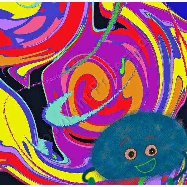 Cute blue fluffy guy Thumbnail