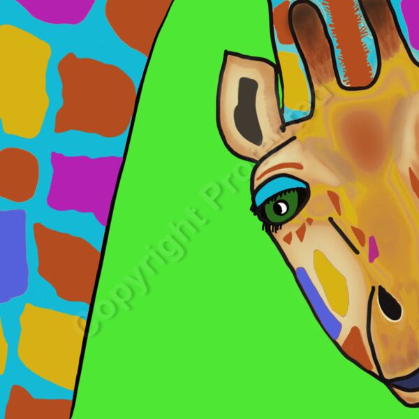 Colourful giraffe Thumbnail